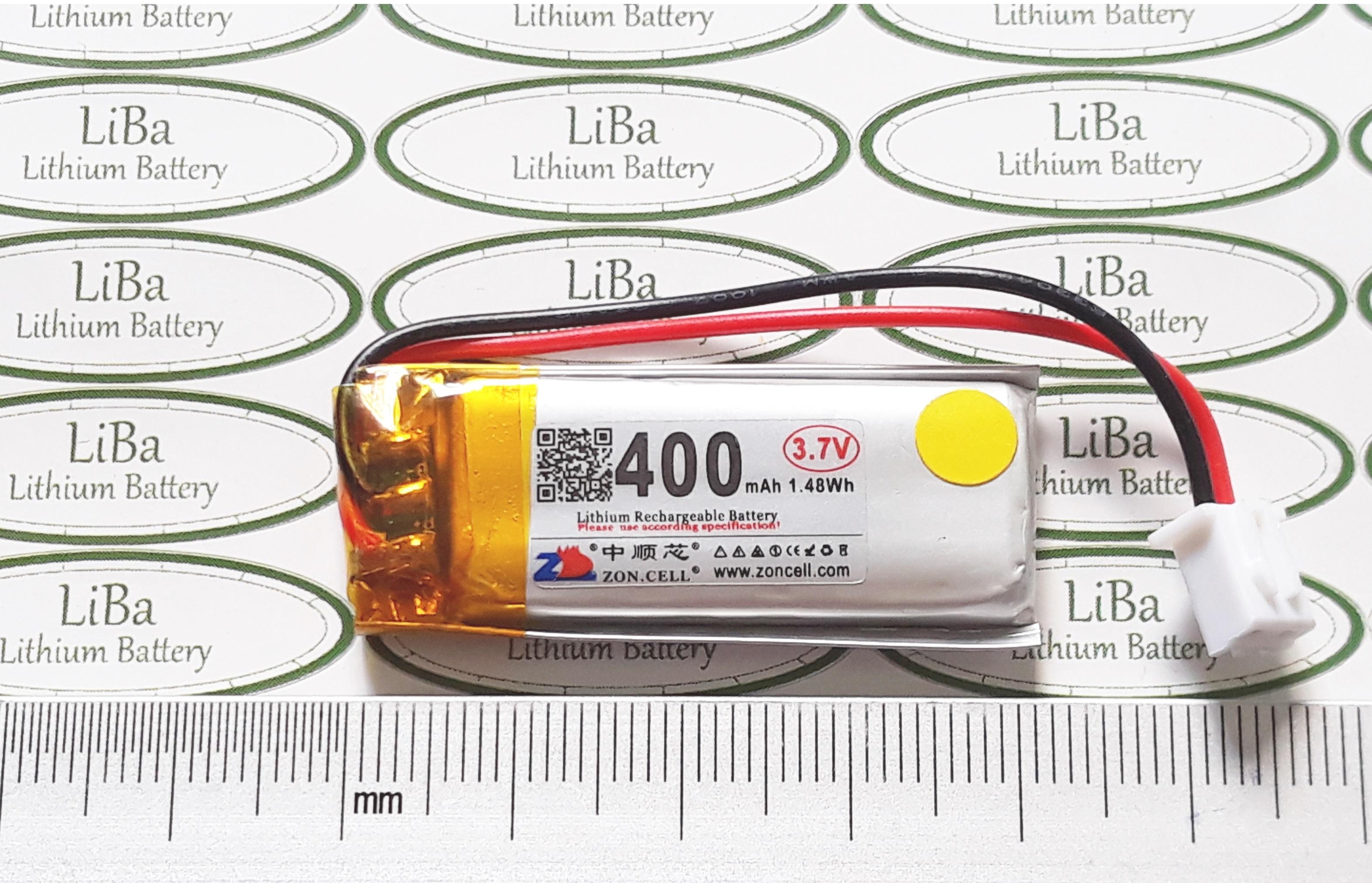 Pin smart watch 3.7v 400mah 4 x 16 x 40 mm _ liba