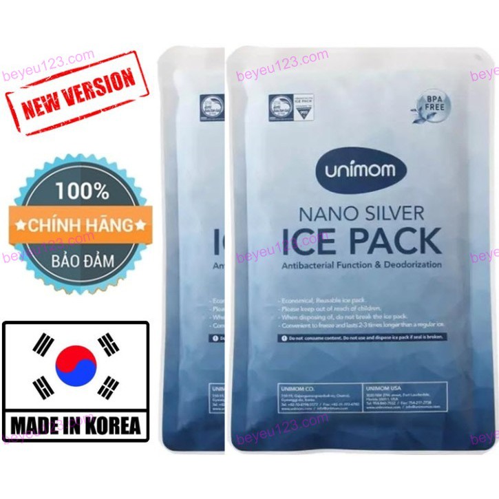 Combo 2 Túi đá gel khô Unimom diệt khuẩn giữ nhiệt lạnh trữ sữa và thực
