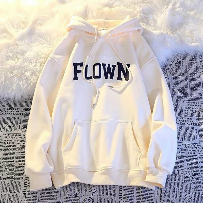 Áo Khoác Hoodies Nam Nữ Nón Lớn From Rộng In Chữ FLOWN Cá Tính Mẫu Mới Thời Trang Hót Trend.XAT