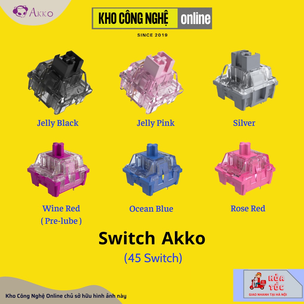 [Mã ELAUG giảm 6% đơn 50K] Công tắc bàn phím Switch AKKO CS dùng cho bàn phím cơ - (1 hộp 45 switch)