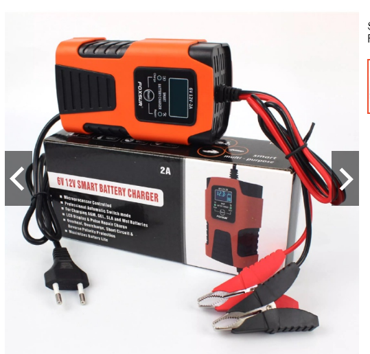 Sạc ắc quy 6V 12V 2A CHÍNH HÃNG FOXSUR có chức năng khử sunfat chống ngược cực tự ngắt khi đầy sạc bình ắc quy xe máy