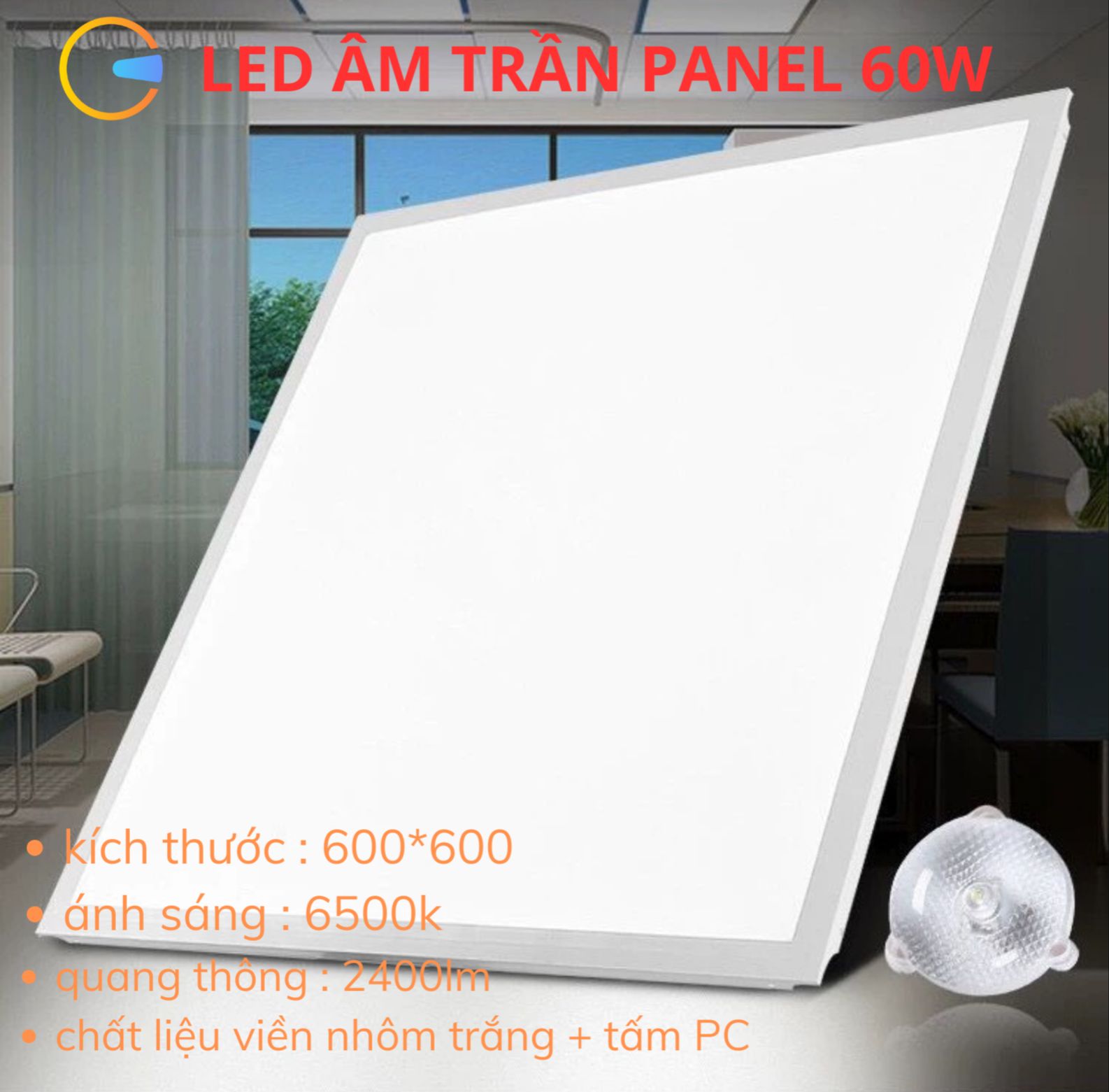 LED ÂM TRẦN PANEL 600600 60W VUÔNG ÁNH SÁNG TRẮNG ÂM TRẦN SIÊU MỎNG HÌNH VUÔNG HIỆN ĐẠI TIẾT KIỆM ĐIỆN NĂNG BẢO HÀNH 2 NĂM