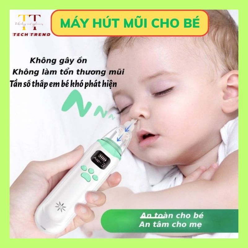 Máy hút mũi an toàn cho trẻ, Dụng cụ hút dịch mũi 3 đầu hút tiện dụng, Hút dịch nhầy mũi usb 3 cấp độ dễ dàng sử dụng