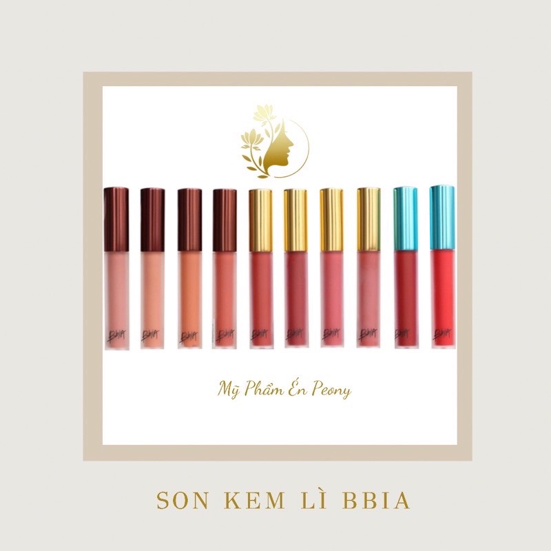 Màu hót son kem lỳ bbia , bbia chính hãng, bbia đủ các màu hót