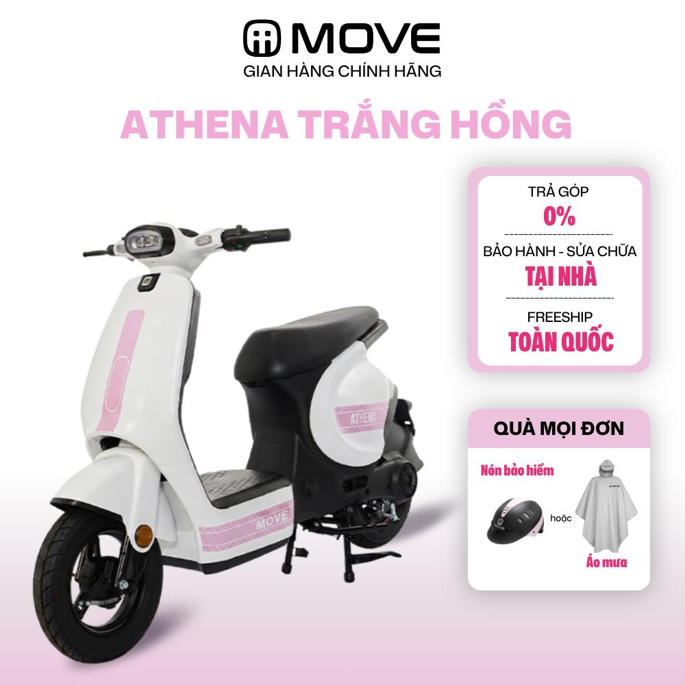[CHỈ GIAO NAM TRUNG BỘ VÀ NAM BỘ] Xe Máy Điện MOVE ATHENA Chính Hãng - Trả góp 0% - Bảo Hành Tại Nhà -  Trắng Hồng