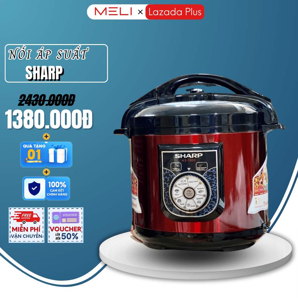 Nồi áp suất điện đa năng sharp ks-180v/ ks-228 6l