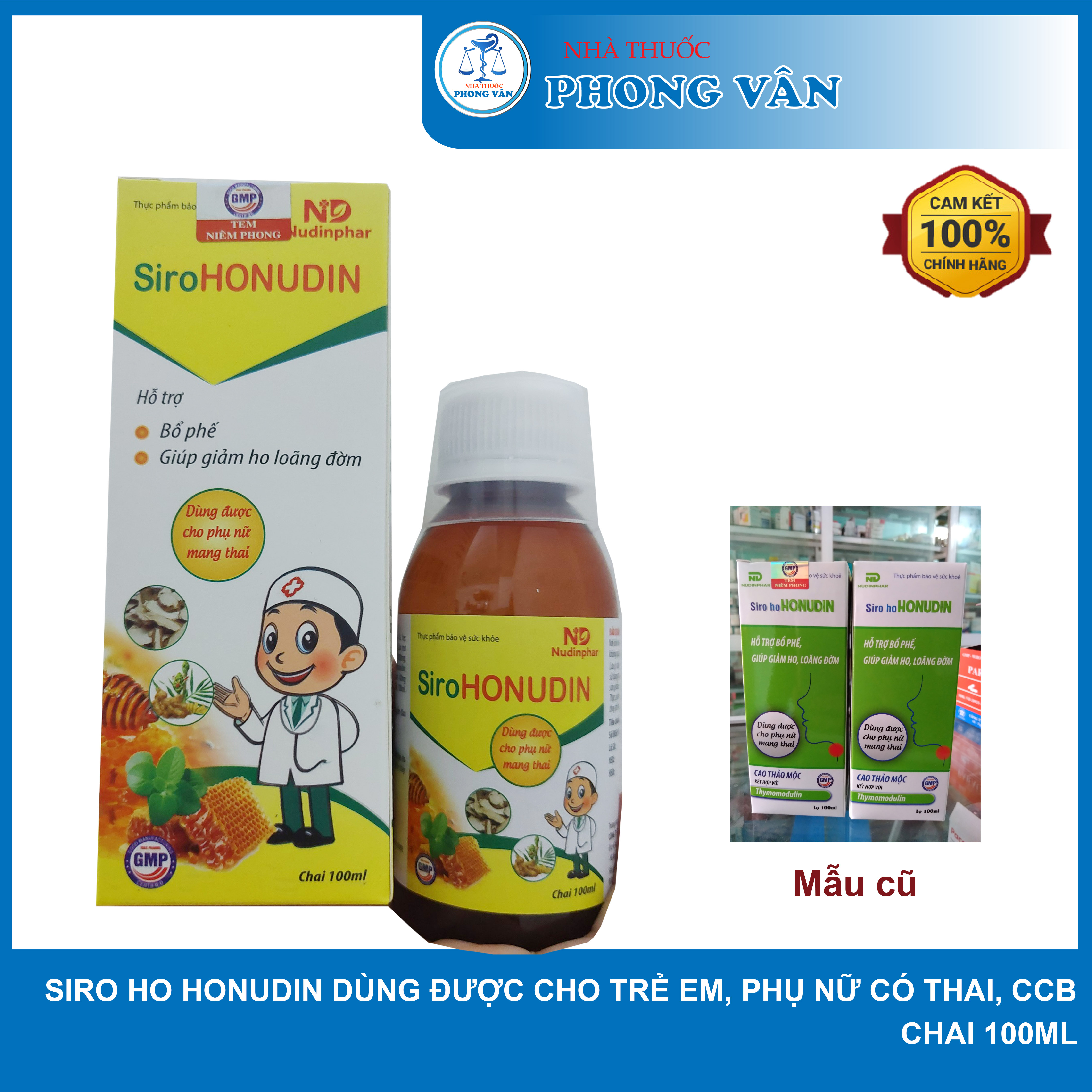 Siro ho Honudin thảo dược dùng được cho trẻ nhỏ, phụ nữ mang thai và cho con bú