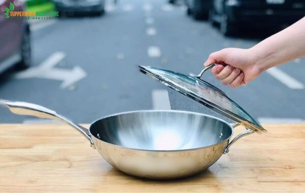 Tupperware official store - chảo xào t chef series wok pan 30cm lazada chính hãng 100%