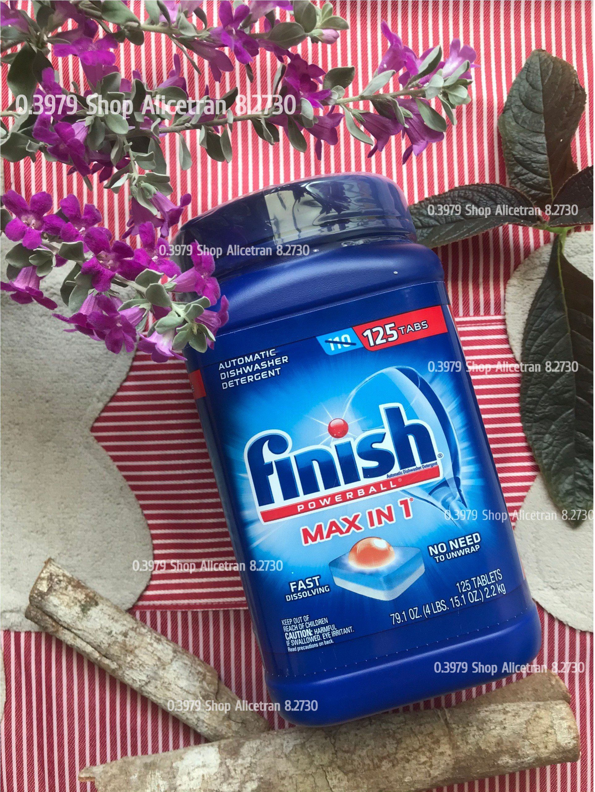 Viên rửa chén bát Finish Max In 1 - Hộp 125 Viên / Finish Powerball Max All in 1 - 125 Dishwasher Tablets
