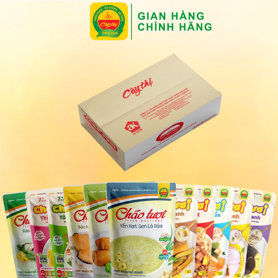 Thùng 33 Gói Đủ Vị Cháo Tươi Cây Thị