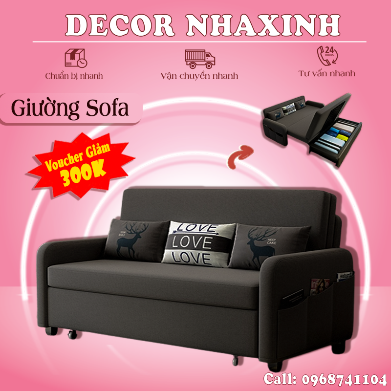 Giường Sofa Gấp Gọn Giường Ghế Gấp Gọn Sofa Đa Năng Khung Sắt Tĩnh Điện Chắc Chắn Giường Sofa Đa Năng Tặng Kèm Gối Trị Giá 600k