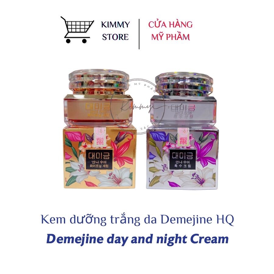 01 bộ kem dưỡng trắng da mờ nám demejine hàn