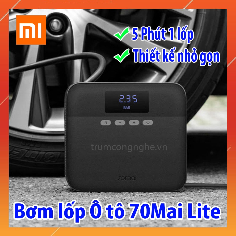 Máy bơm lốp xe ô tô Xiaomi 70MAI Lite Midrive TP03 - Nhỏ Gọn Bơm Khoẻ Đẹp