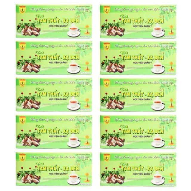 Combo 10 hộp trà tam thất xạ đen - học viện quân y