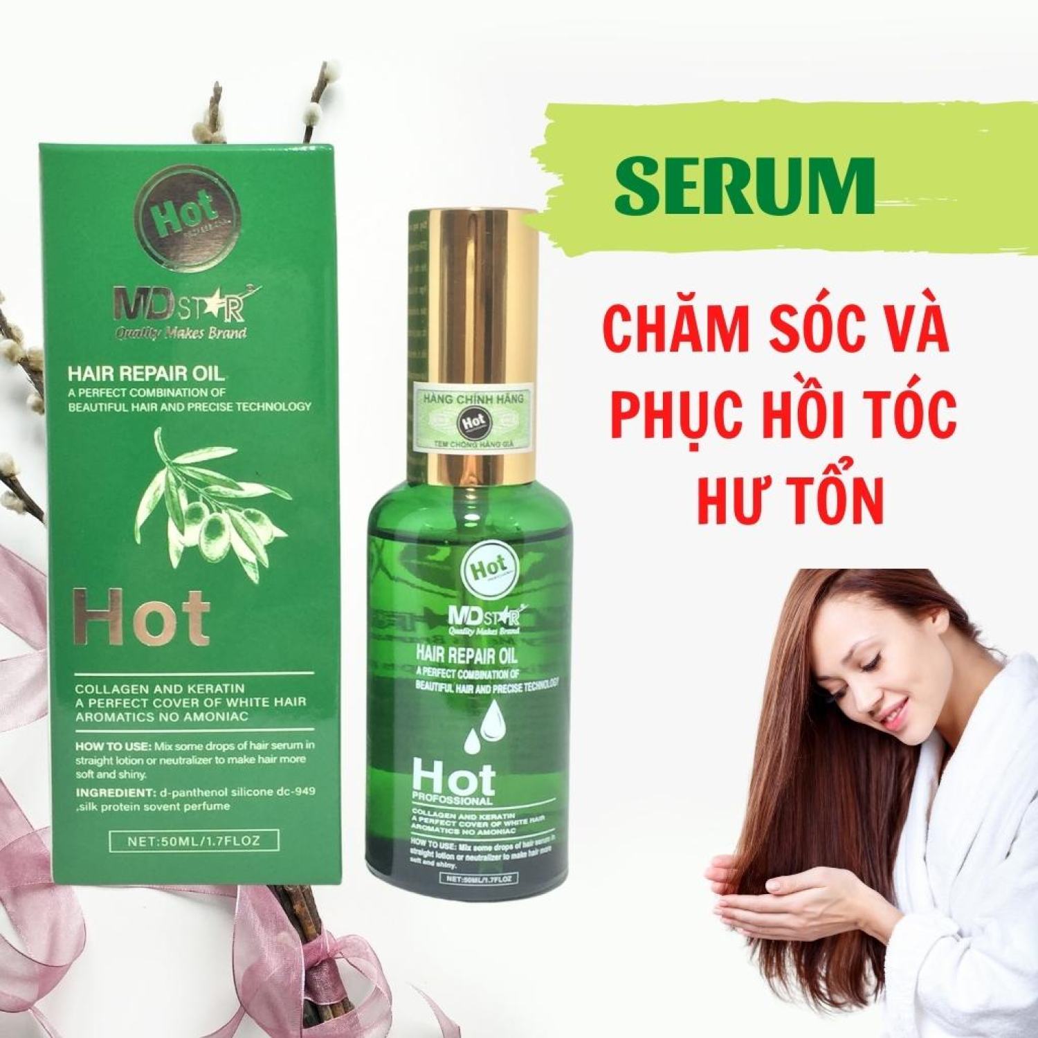 Tinh dầu dưỡng tóc agan hair ɾepair oil - serum chăm sóc tóc