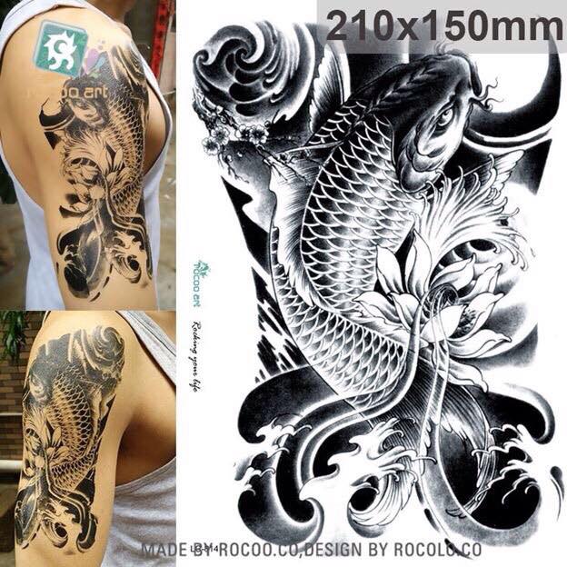 Hình dán cánh tay - miếng dán hình xăm tatoo full tay đẹp dành cho nam nữ,  kích thước 17x48 cm (size cánh tay, chân, nửa lưng) | Lazada.vn
