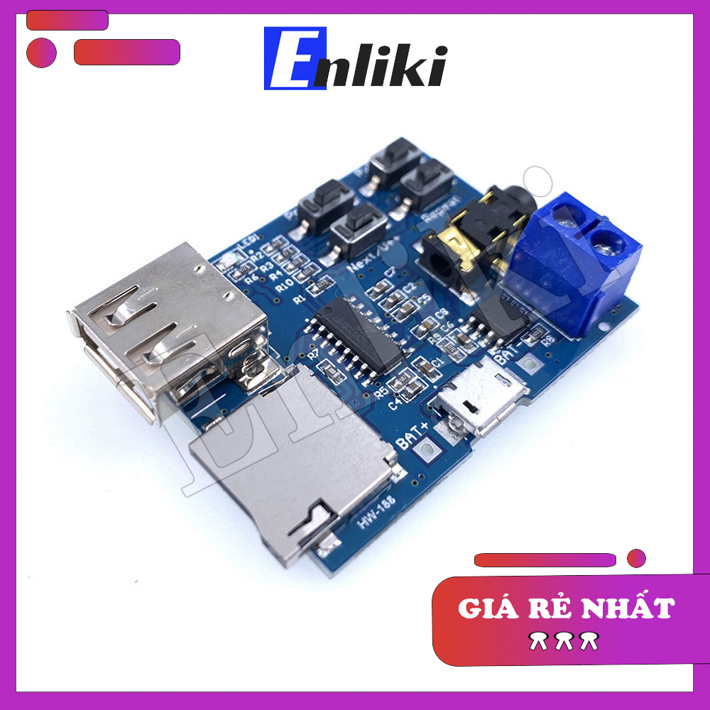 Mạch phát mp3 đã tích hợp amply 2w