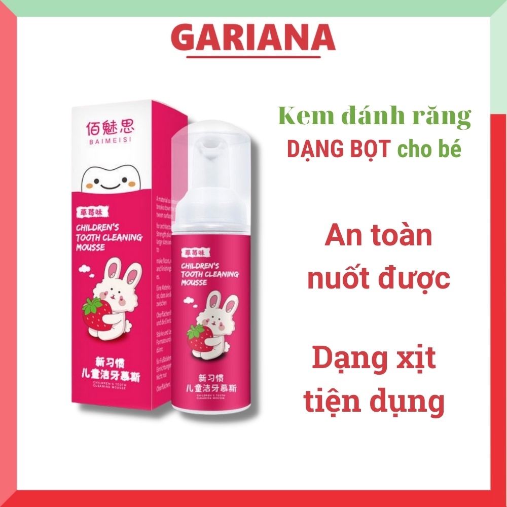Kem đánh răng tạo bọt cho bé kem đánh răng tạo bọt chống sâu răng cho trẻ em 2 3 4 5 6 7 8 9 10 tuổi