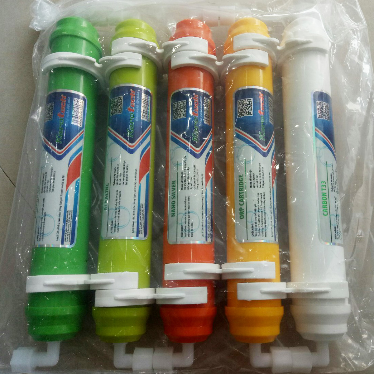 Bộ 5 quả lọc thay thế định kỳ , hoặc dùng để nâng cấp máy lọc nước. Bộ quả lọc nước số 56789