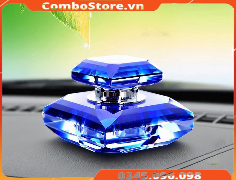 Nước hoa ô tô pha lê dạng khối đặt taplo cao cấp