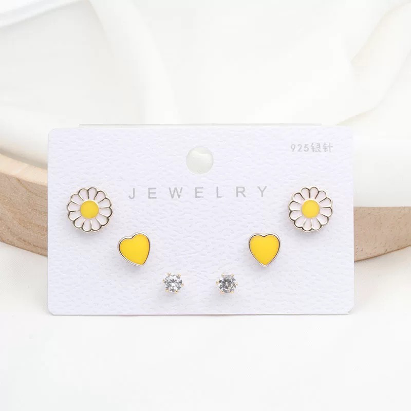 Set 3 đôi bông tai nhiều kiểu cực dễ thương - kireicos