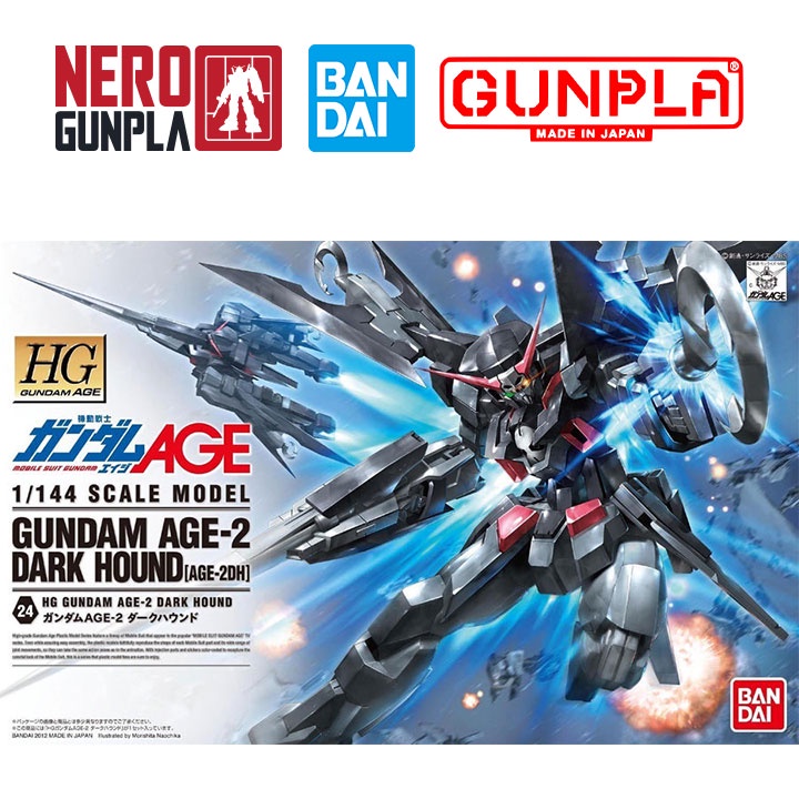 Mô hình lắp ráp bandai gunpla hg age 1/144 gundam age-02 dark hound