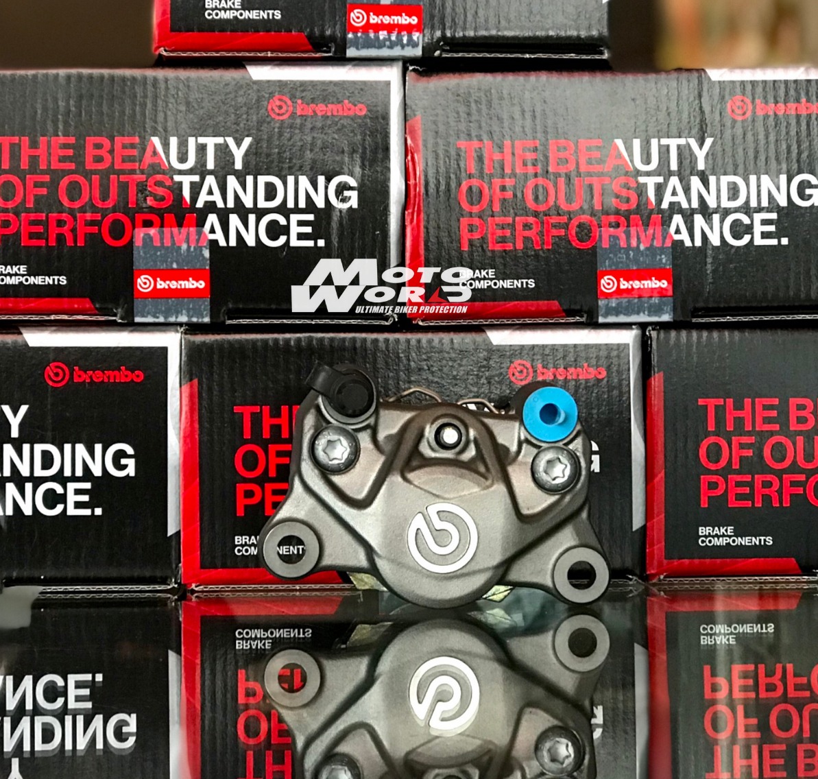 [Motoworld Phân Phối] Heo Brembo 2Pis Đối Xứng (Màu Bạc)