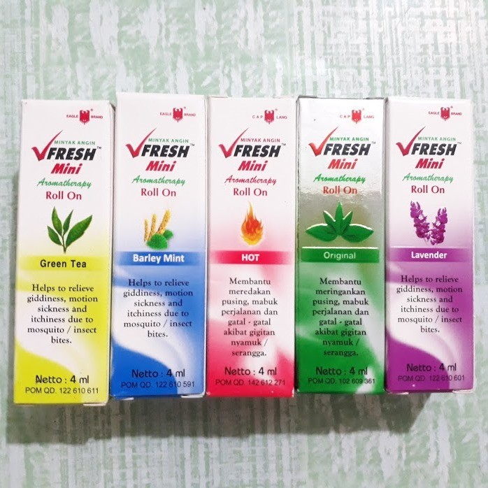 1 lố 12 chai Dầu Vfresh Indonesia 4ml các loại