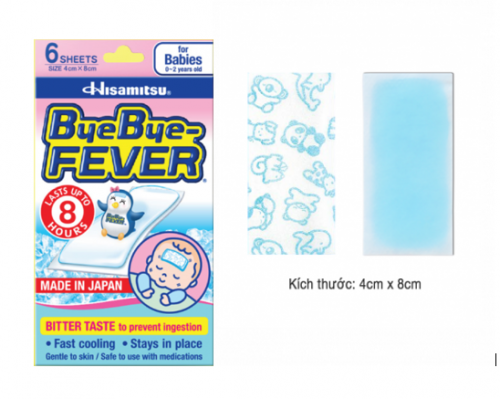 Miếng dán hạ sốt cho trẻ sơ sinh Hisamitsu Bye Bye-Fever