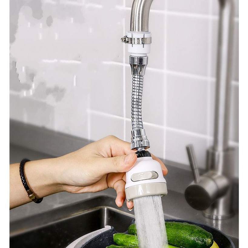 Đầu vòi tăng áp xoay 360 độ 3 chế độ loại dây nối dài Đầu vòi rửa chén nhà bếp loại dây nối dài