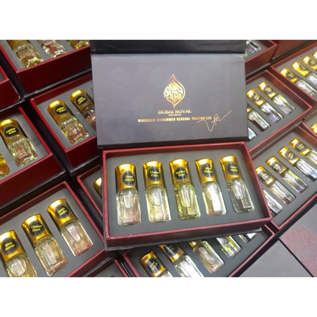 Set 5 chai tinh dầu nước hoa DUBAI ROYAL mẫu mới 2020