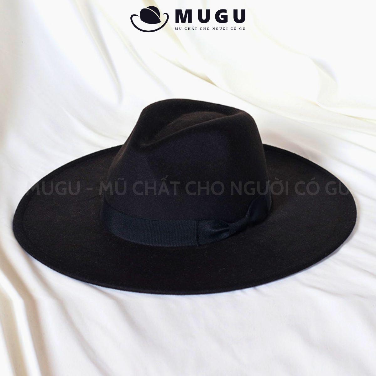 Mũ phớt nam trung niên fn21 - mũ fedora vành rộng cao cấp | mugu