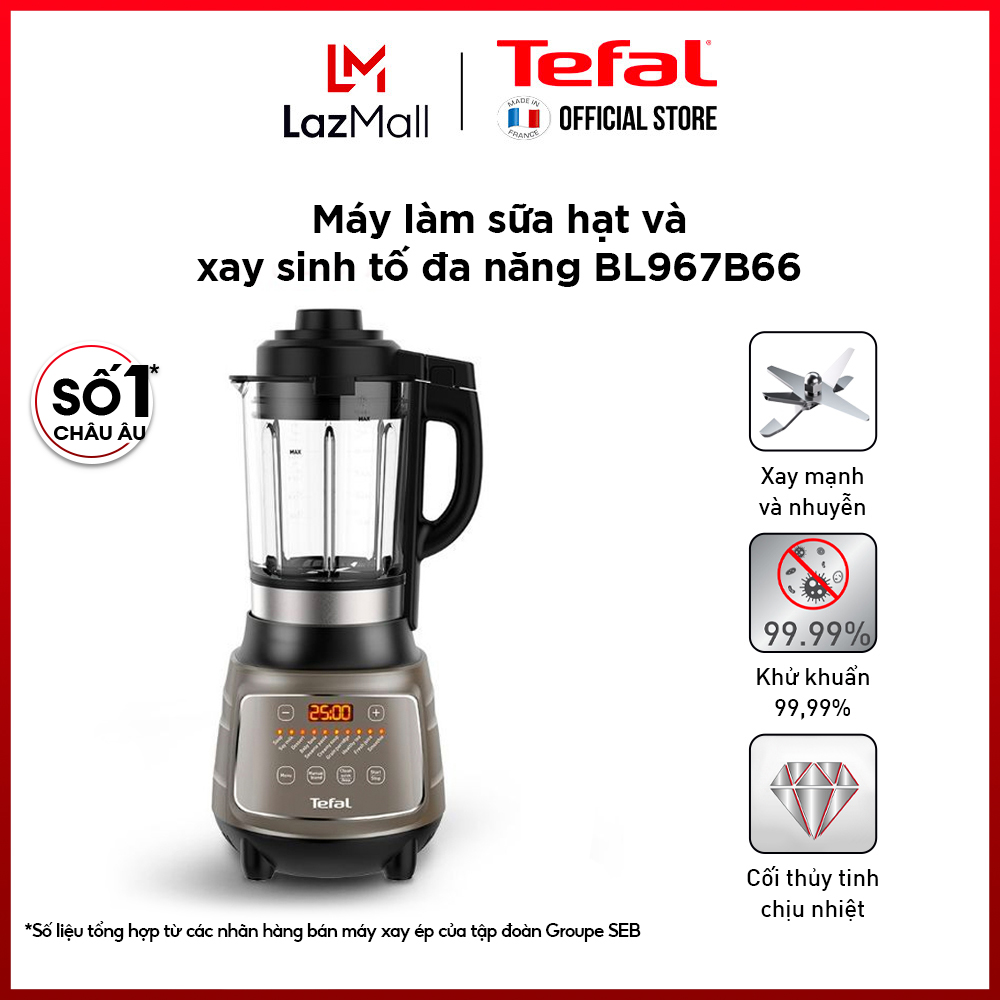 Máy làm sữa hạt, xay sinh tố và nấu đa năng Tefal BL967B66 - Gian hàng chính hãng, Bảo hành 2 năm