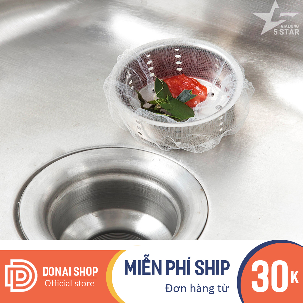 Bộ 30 túi lưới ngăn, lọc rác bồn rửa chén bát chống tắc nghẽn và giữ vệ sinh 25.TDR.DONAI
