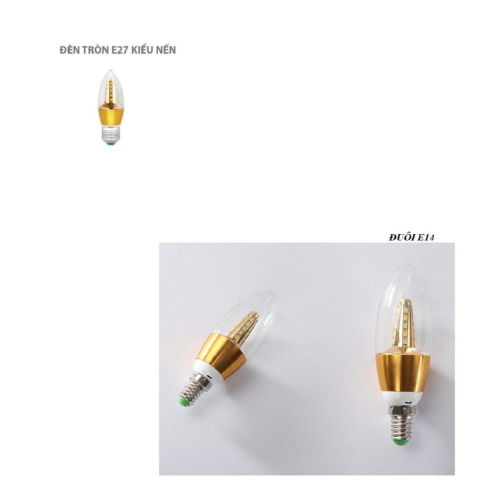 Bóng led 5w trang trí đuôi e27-e14