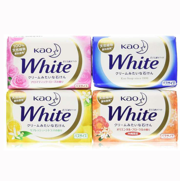 Xà phòng tắm Kao white 130g Nhật Bản hương thơm tự nhiên xà bông cao cấp nhật bản