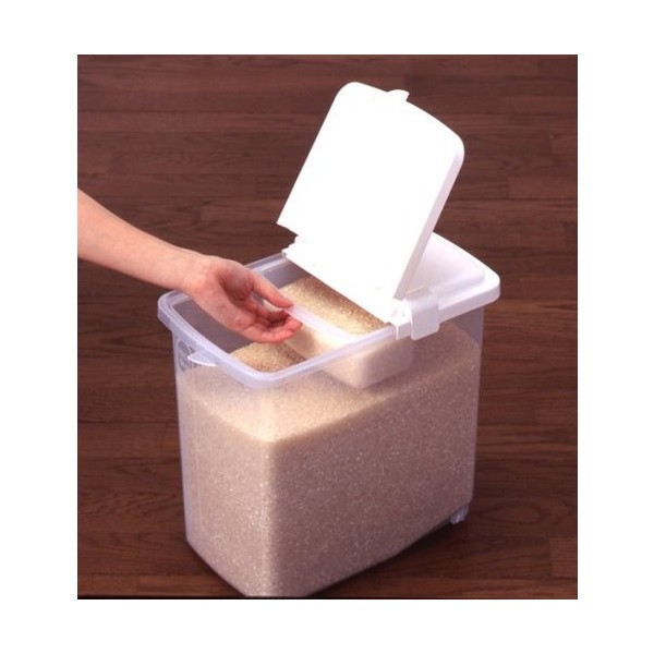 Thùng gạo 10kg nắp bật có bánh xe