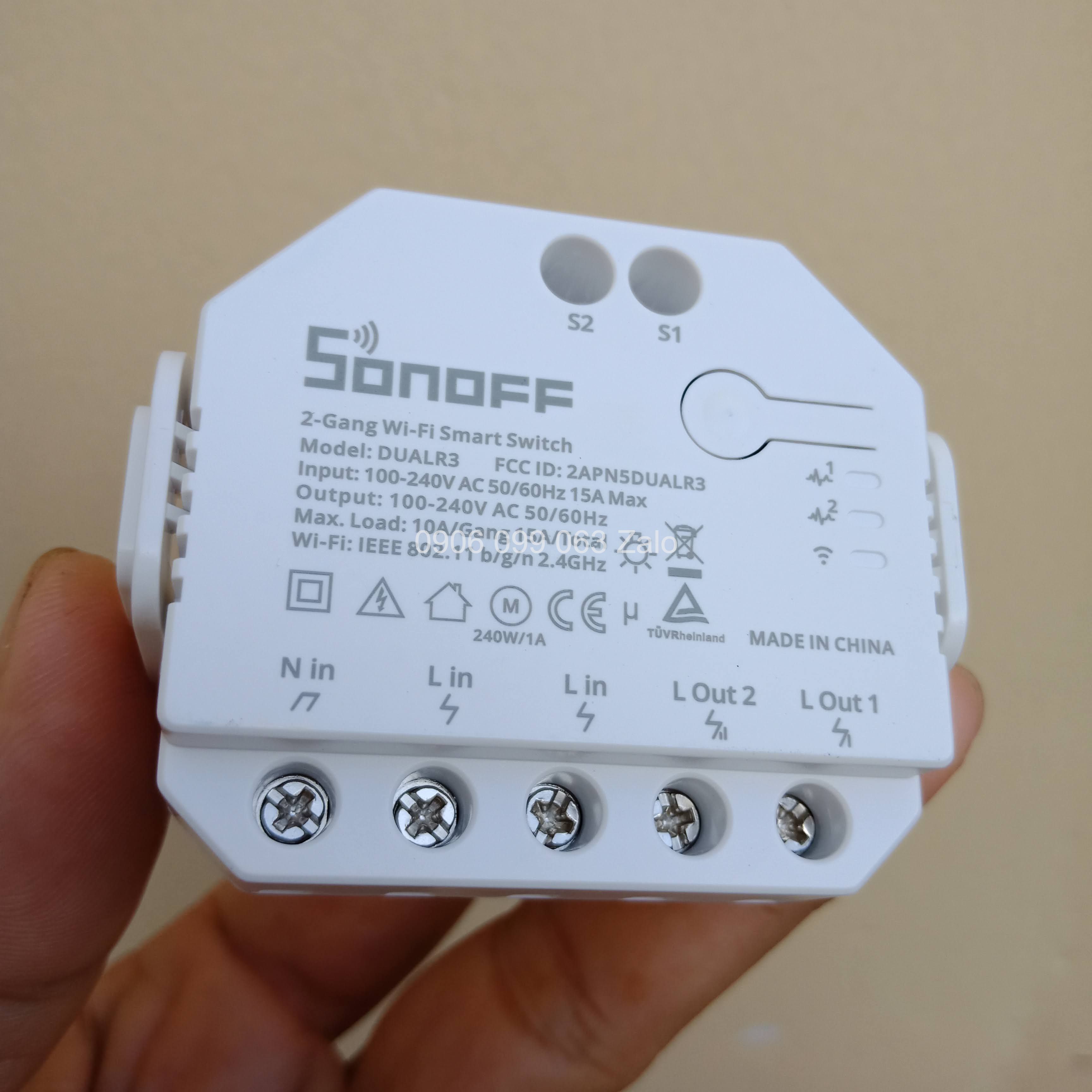 Công tắc thông minh wifi sonoff dual r3 - 2 ngõ ra