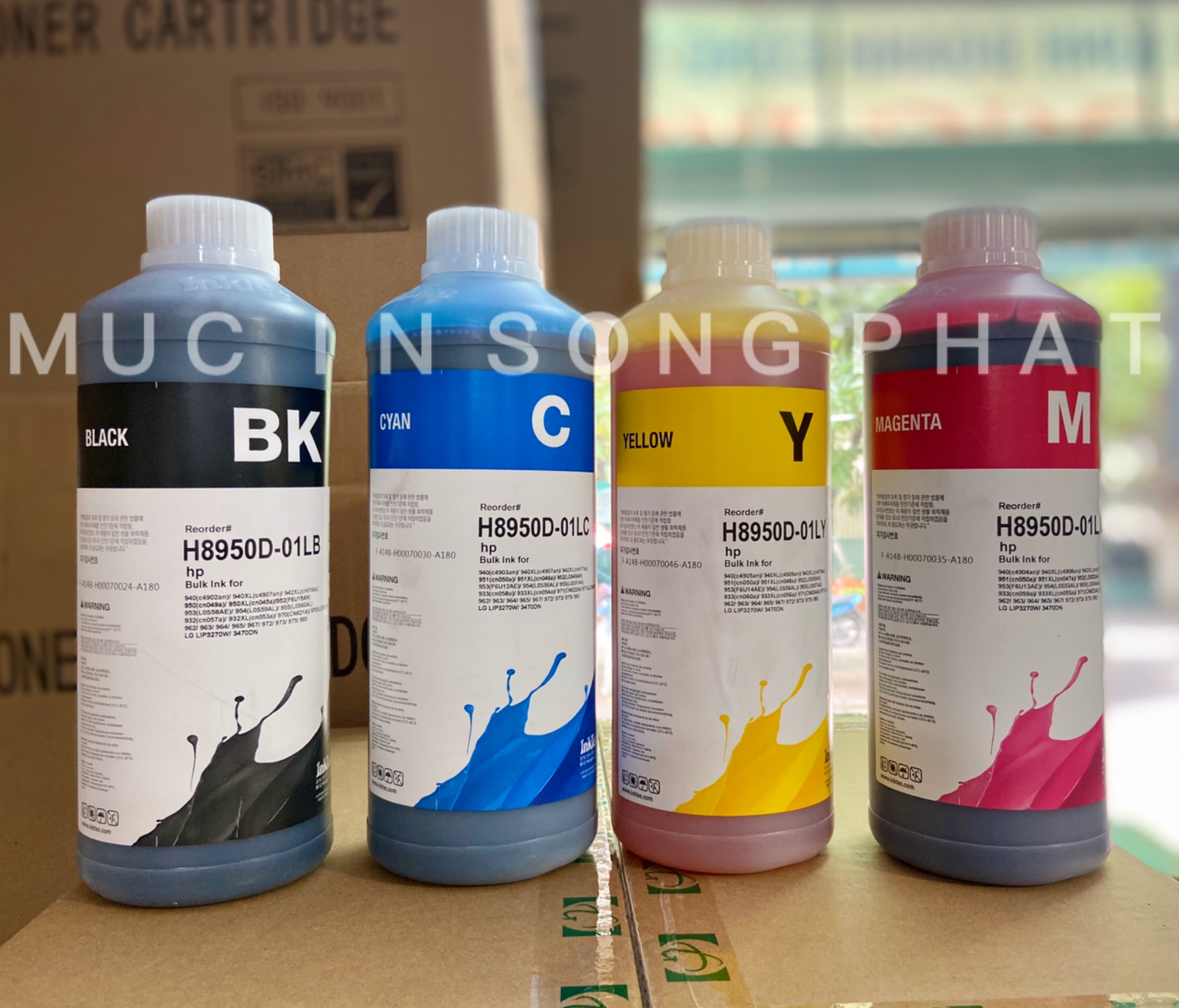 Mực nước loại 1000 ml / mực in phun inktec hp-h8950 - giá tính trên 1chai