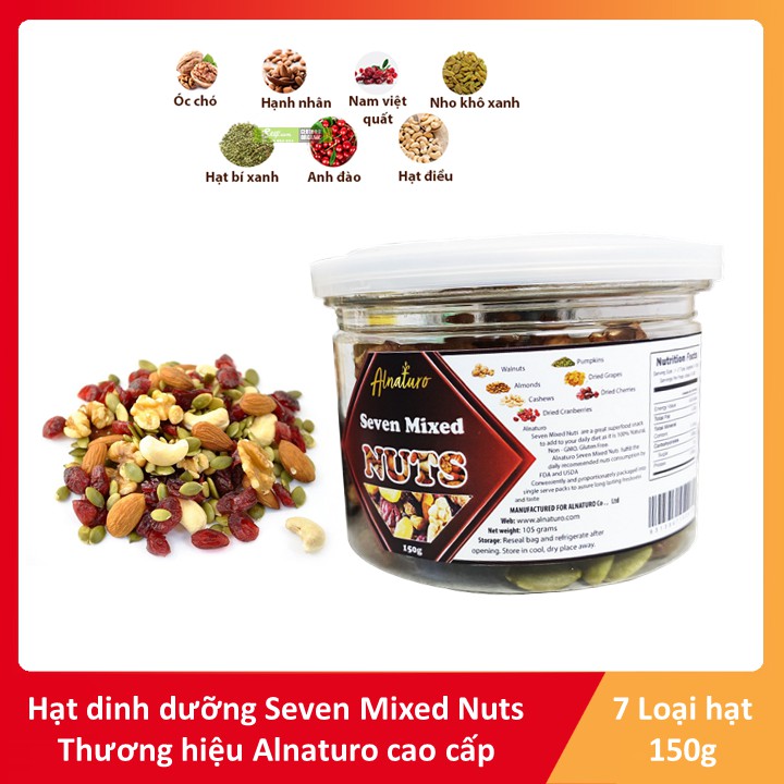 [HCM]Hộp Mix 7NUTS Loại Hạt Dinh Dưỡng 150gr