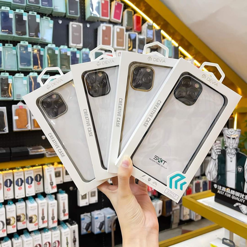 Ốp iphone 14 hãng devia lưng trong viền màu dành cho iphone 12 / 12 pro / 12 max / 12 pro max / 13 / 13 pro / 13 promax / 14 / 14 pro/ 14 plus / 14 promax