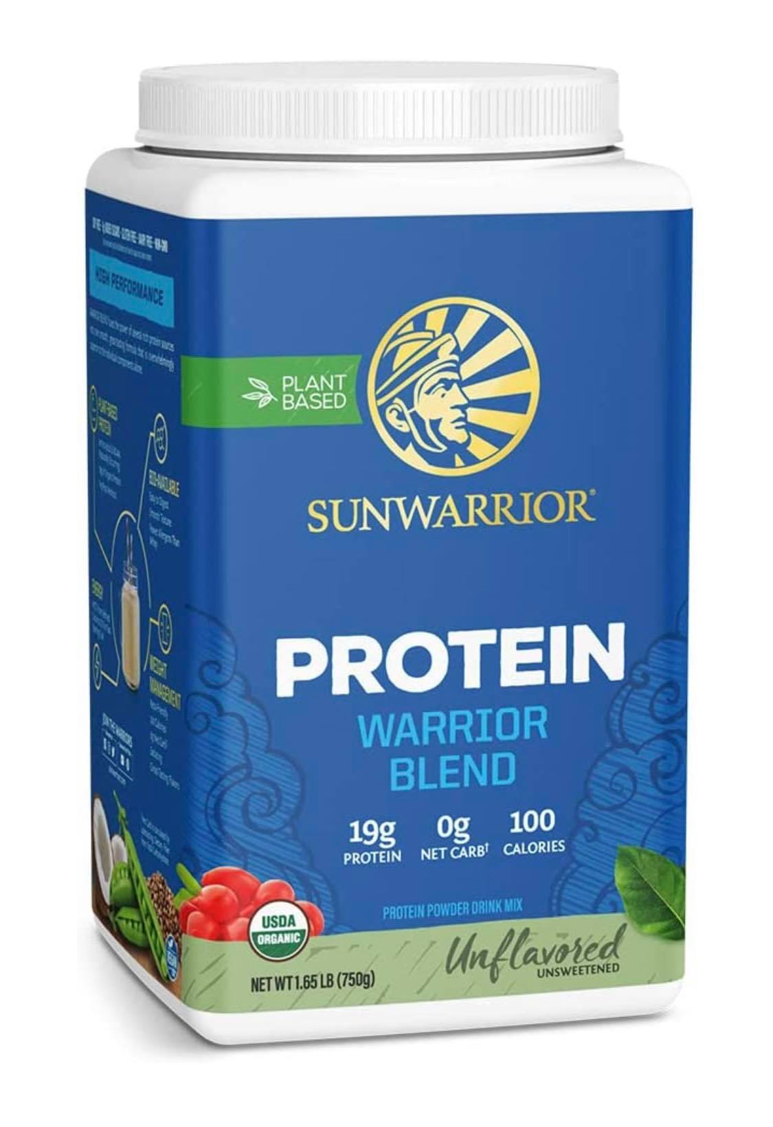 [Hoàn Tiền 15%]Bột Protein Thực Vật Hữu Cơ SunWarrior Warrior Blend Unflavored 750g