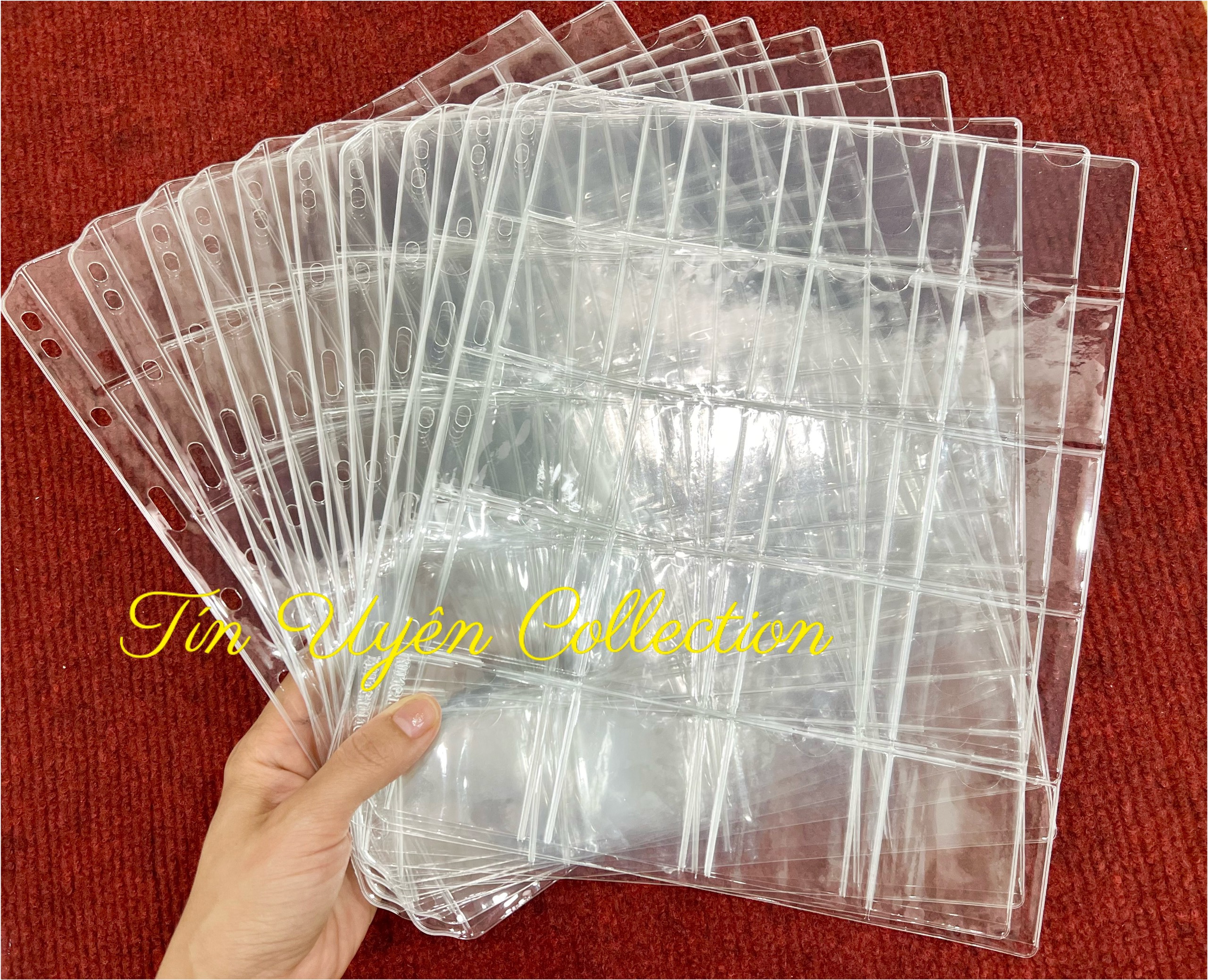Combo 10 phơi đựng xu 20 ô trong suốt chính hãng mingt - pccb