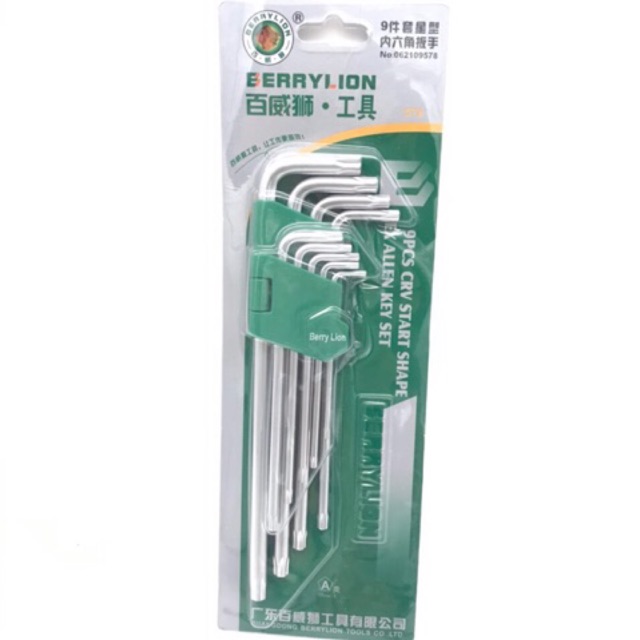 Bộ lục giác bông hoa thị 9 chi tiết berrylion
