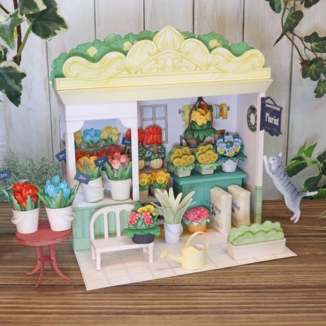 Mô hình giấy 3D  tiệm hoa