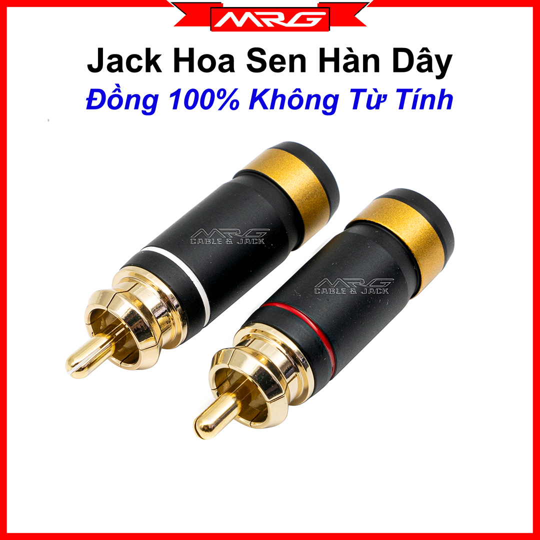Jack RCA Hoa Sen loại tốt chân đồng , giá 1 cặp, dùng hàn dây tín hiệu âm thanh.