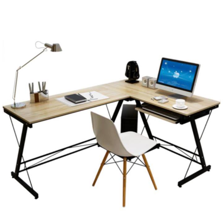 [ HÀNG A1 ] Bàn làm việc chữ L chân chéo CIA - Bàn làm việc đẹp - Bàn máy tính cỡ lớn 1.BLVL-CIA12