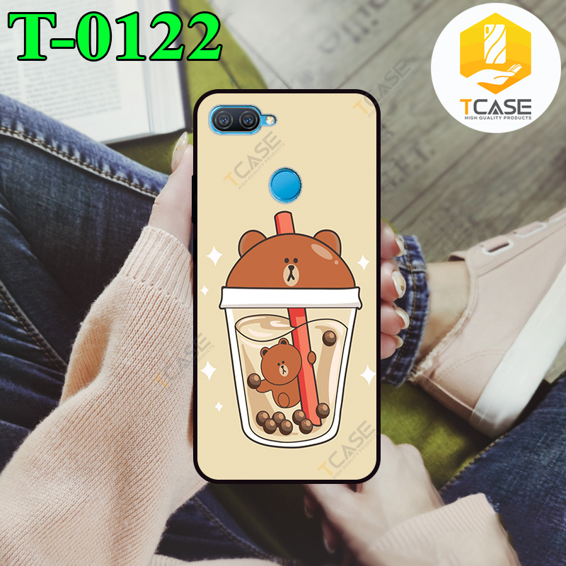 Ốp lưng Tcase dành cho Oppo A12 in hình trà sữa cute