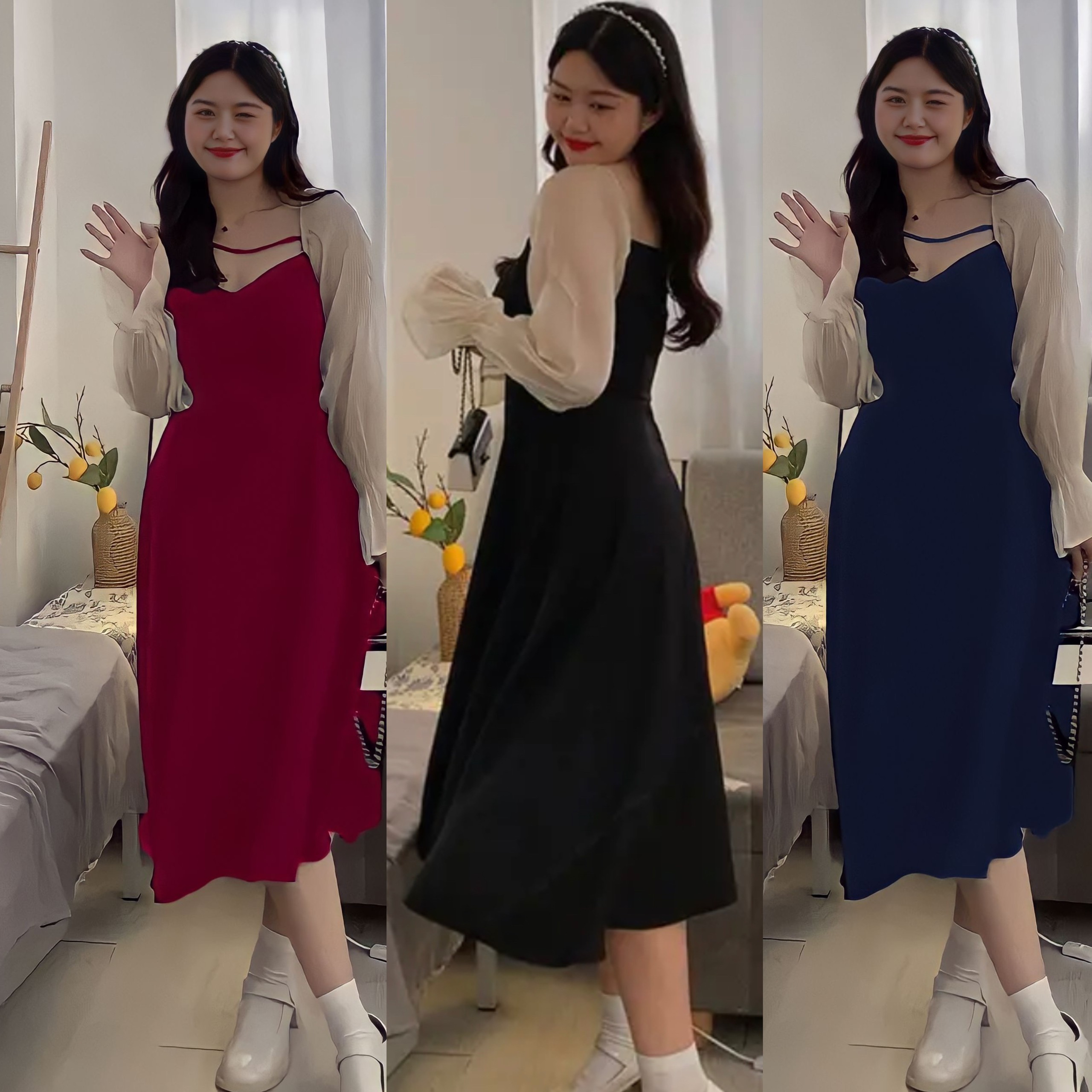 Xả kho thời trang đầm váy che bụng bigsize 50-95kg dự tiệc dành cho nàng múp xinh