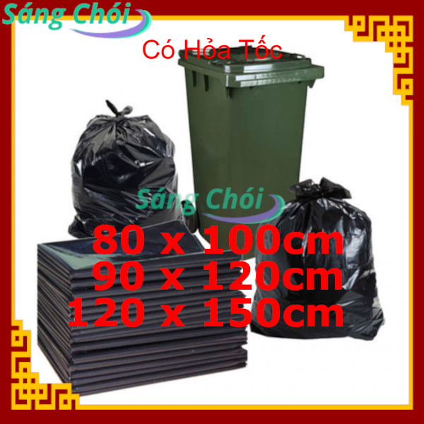 1kg túi đựng rác nặng công nghiệp pe đen túi rác - 1kg heavy duty industrial black pe rubbish trash garbage bag